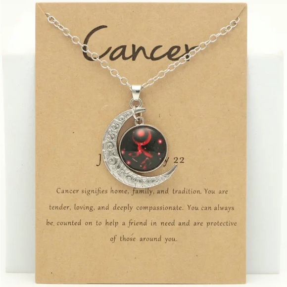 Luminous Zodiac Retro Moon Pendant Necklace & Card NIP - Picture 10 of 15